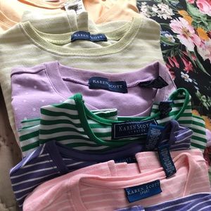 T-shirts three dollars each almost all her size medium,